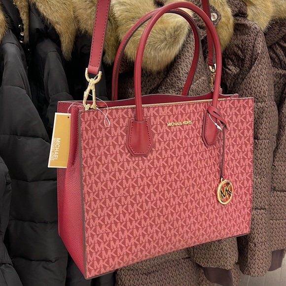 MICHAEL KORS MERCER LARGE SATCHEL 
MULBERRY MULTI - Picture 14 of 16